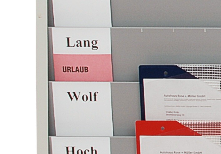 Indexkarten für Werkstattplaner
