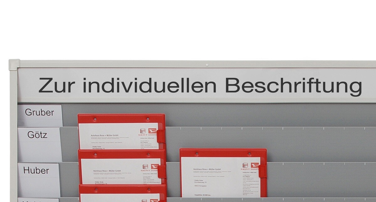 Indexstreifen für Planungstafel, Satz a. 2 Stck.