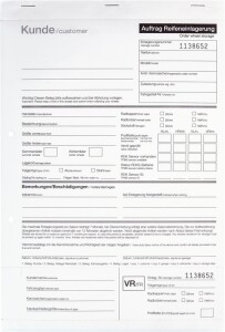 Einlagerungsformular, 25 Stück/Block