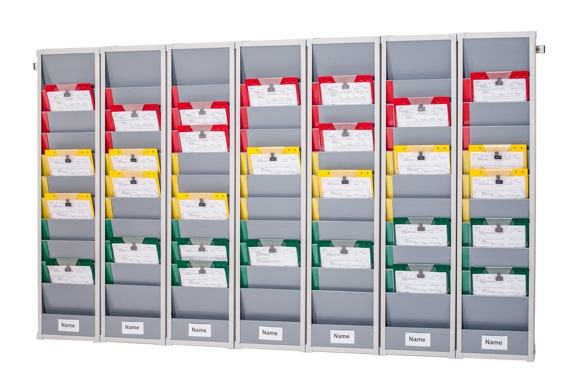 Einstecktafel nach Kanban-Prinzip