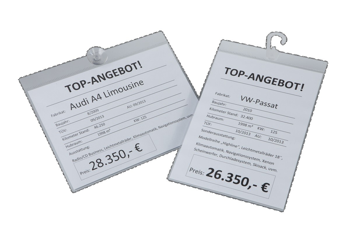 Verkaufsschilder