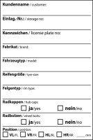 Reifenaufkleber, 100 Stück/Rolle