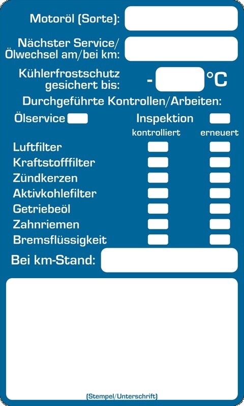 Inspektionsaufkleber, 100 Stück/Rolle
