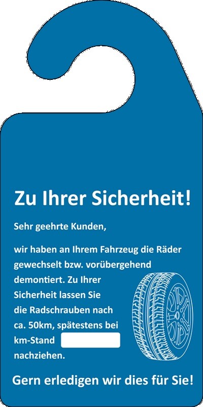Radwechsel-Spiegelanhänger, 100 Stc box