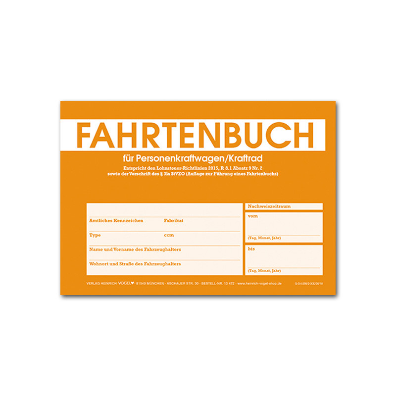 Fahrtenbücher für PKW