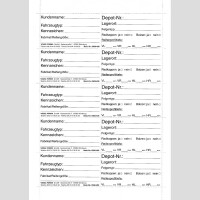 Beschriftungsbögen für Rad-/Reifenanhänger, 250 Stück/Block
